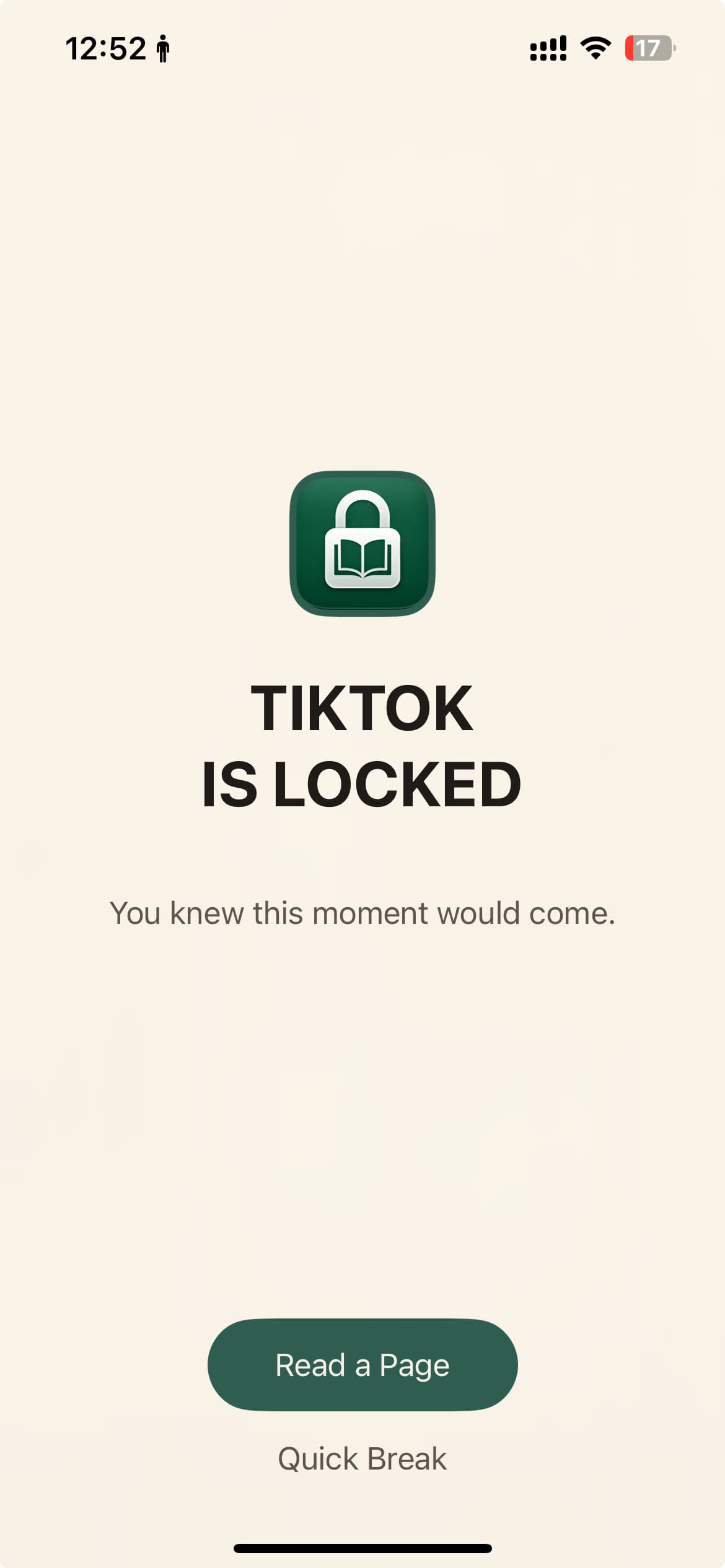 PageLock home screen